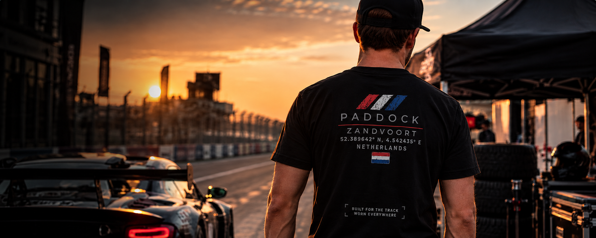 GRYD1 Paddock Zandvoort T-shirt worn in a motorsport paddock