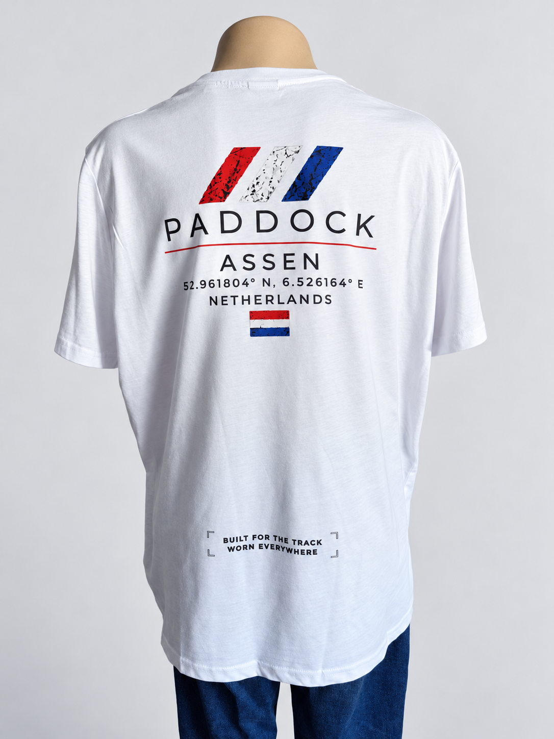 GRYD1 Paddock Assen T-shirt – white back view | White