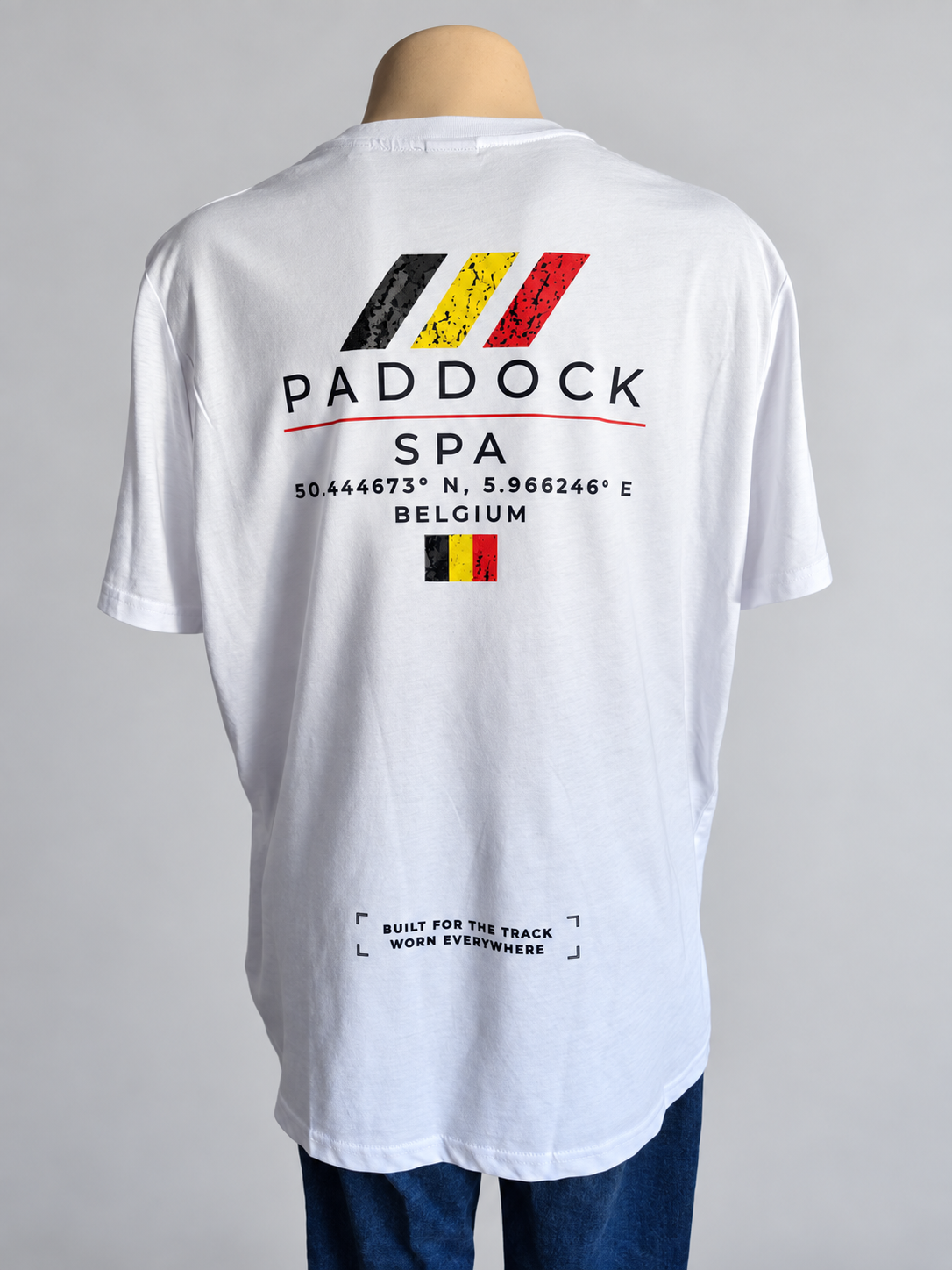 GRYD1 Paddock Spa T-shirt – white back view | White
