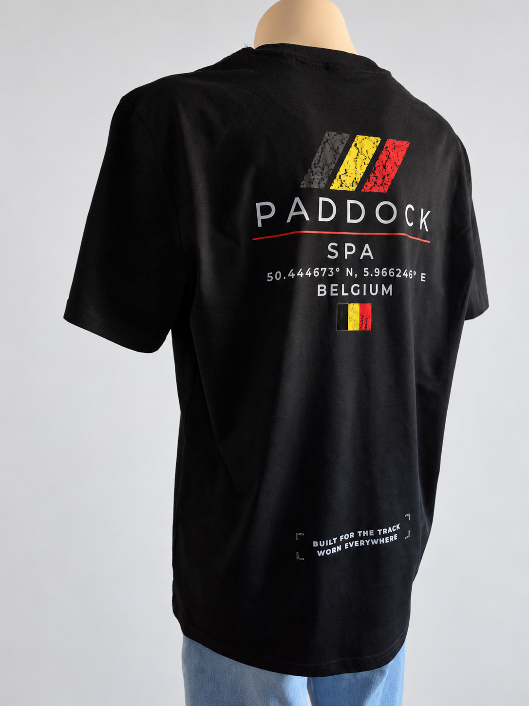 GRYD1 Paddock Spa T-shirt – black three-quarter back view | Black