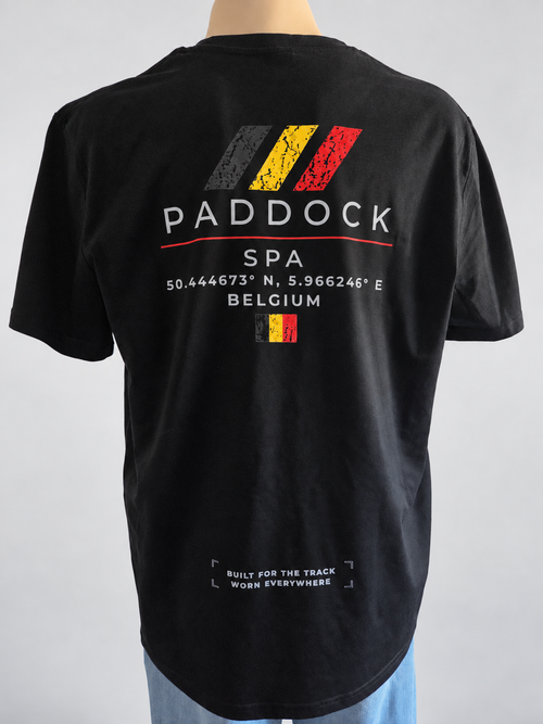 GRYD1 Paddock Spa T-shirt – black back view | Black