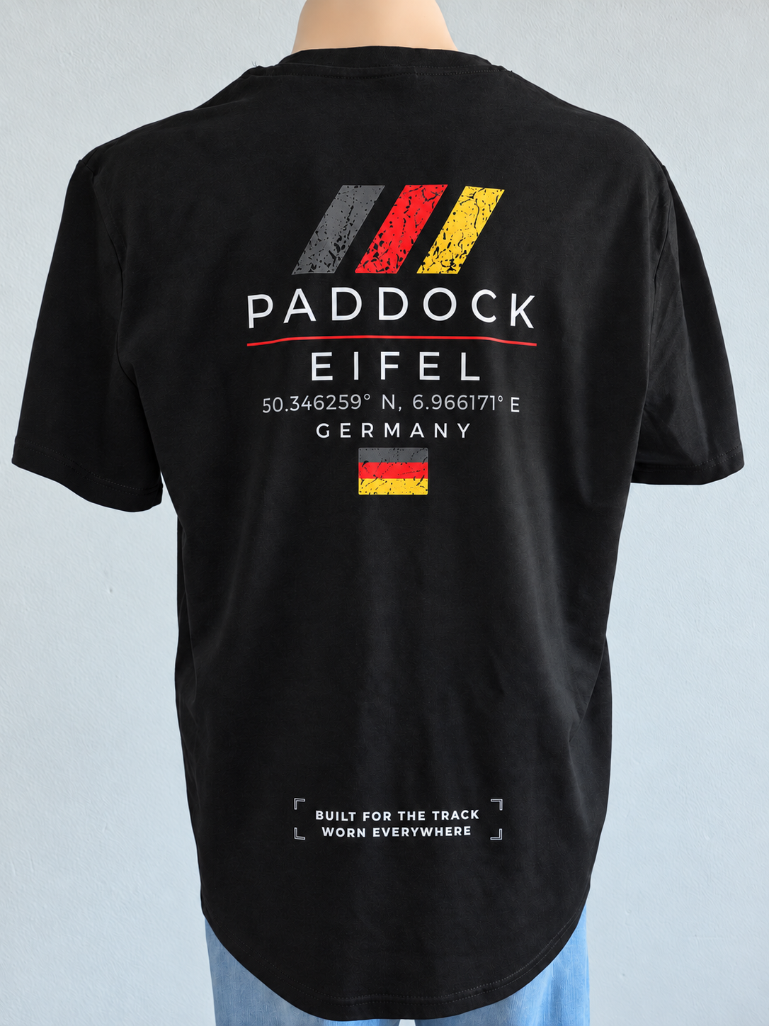 GRYD1 Paddock Eifel T-shirt in black – rear view | Black