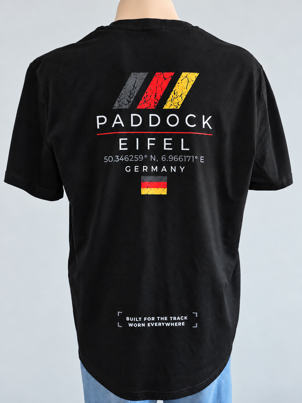 GRYD1 Paddock Eifel T-shirt in black – three-quarter rear view | Black