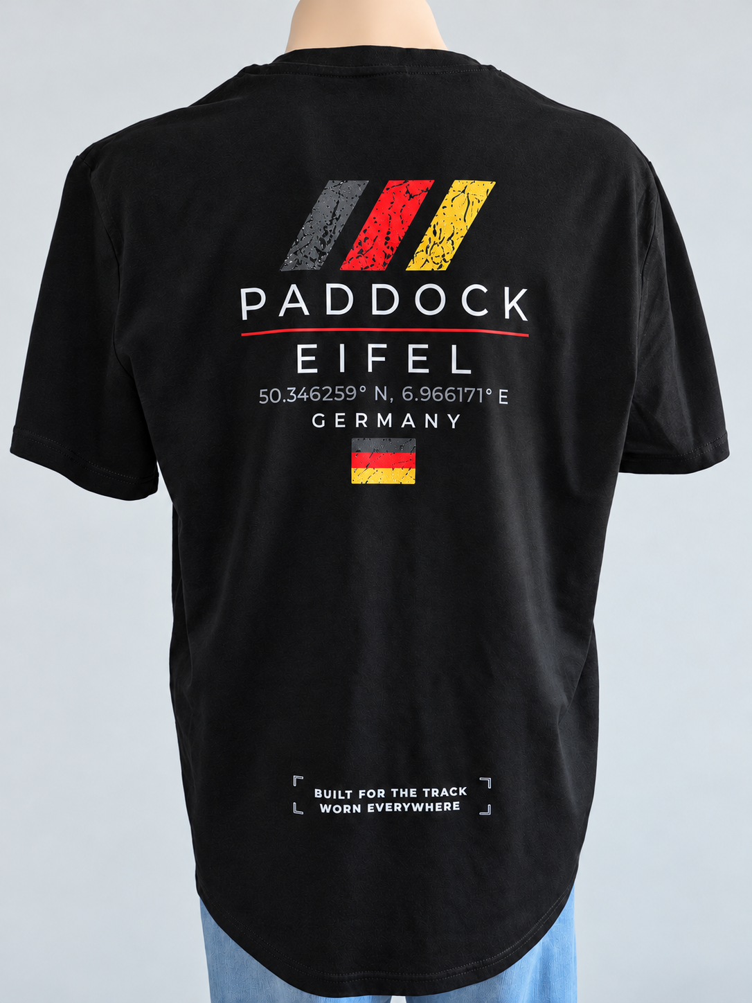 GRYD1 Paddock Eifel T-shirt in black – three-quarter rear view | Black