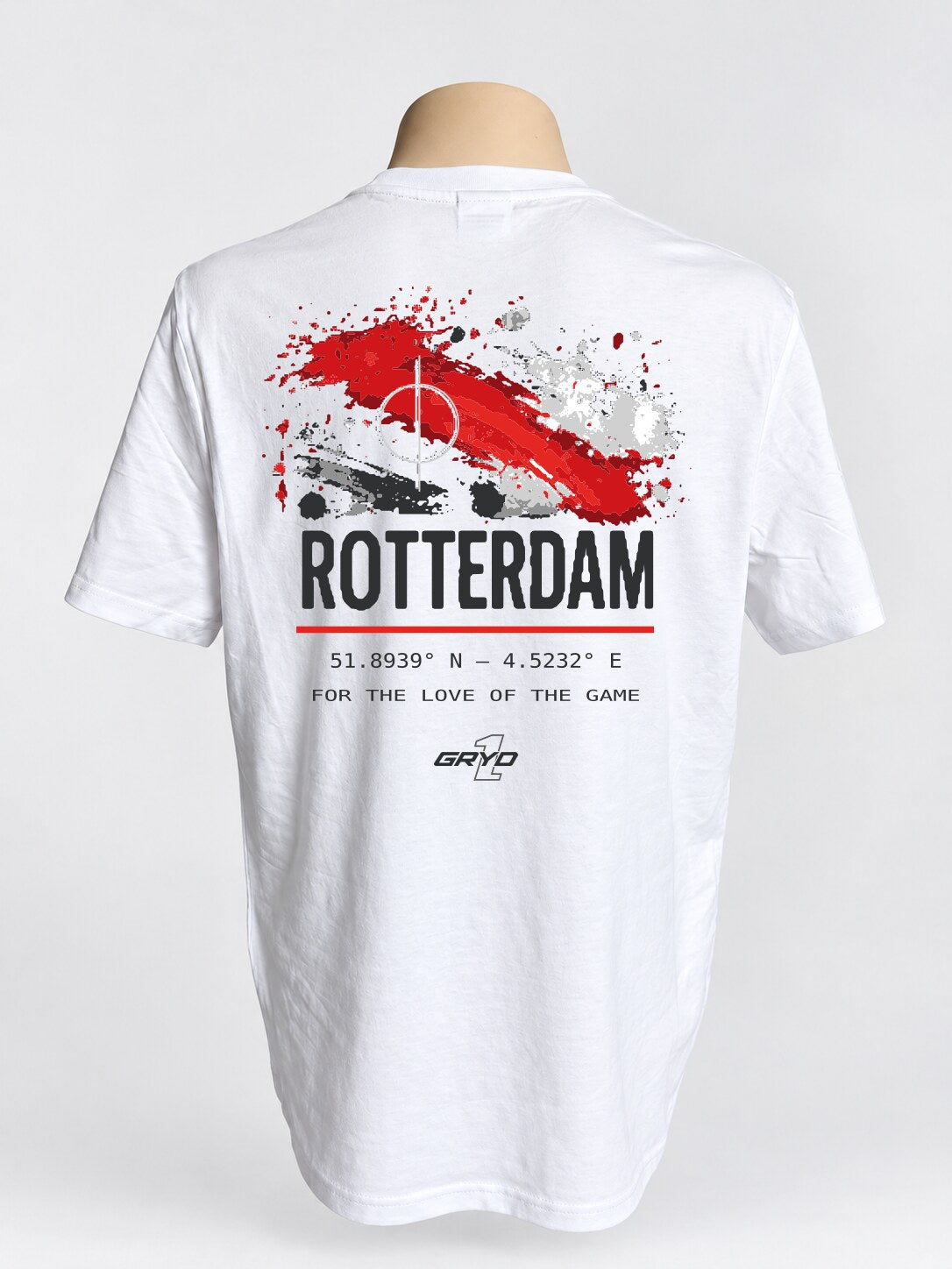 GRYD1 Stadium Rotterdam T-shirt in white – rear view | White
