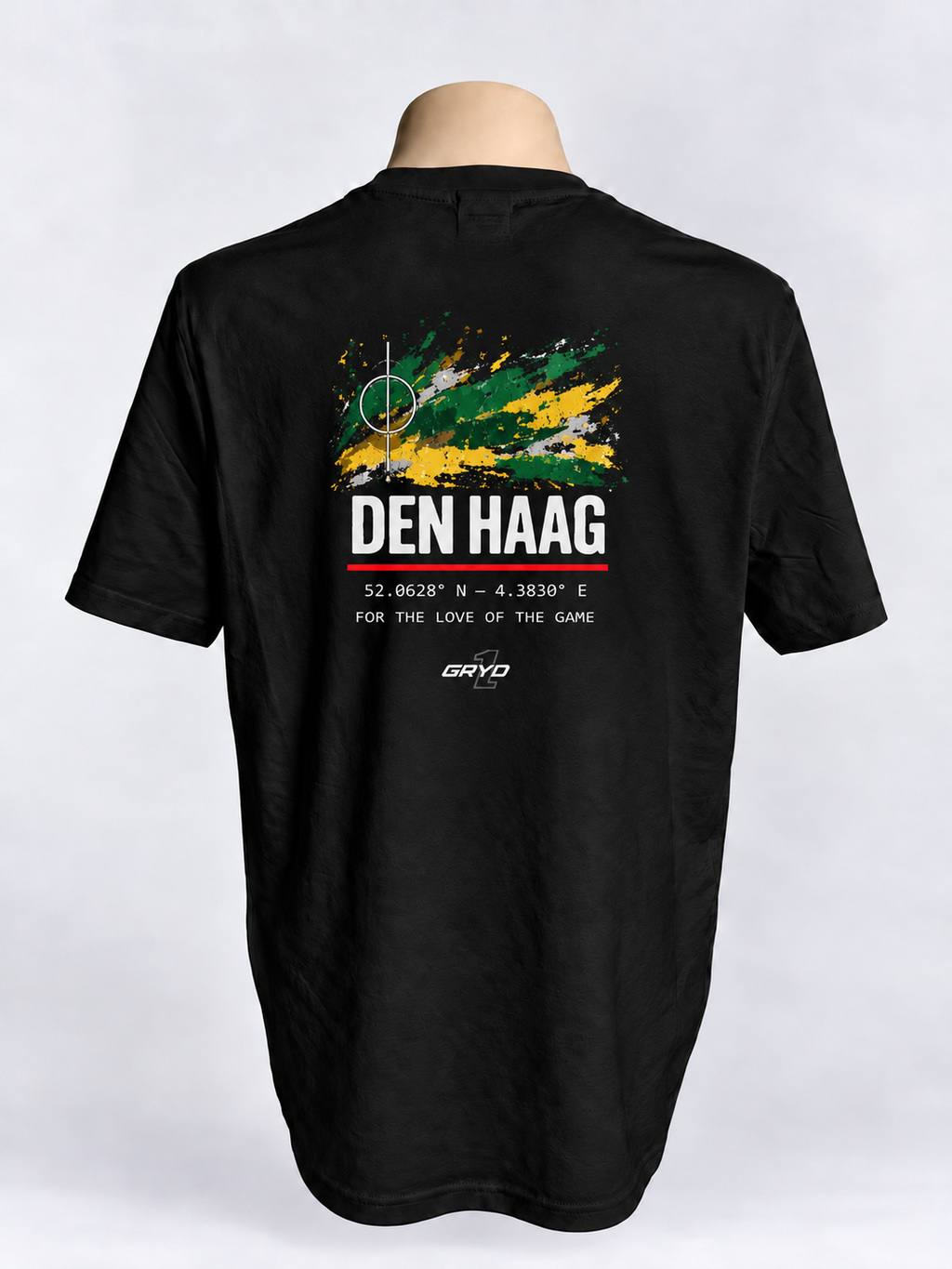 GRYD1 Stadium Den Haag T-shirt in black – rear view | Black