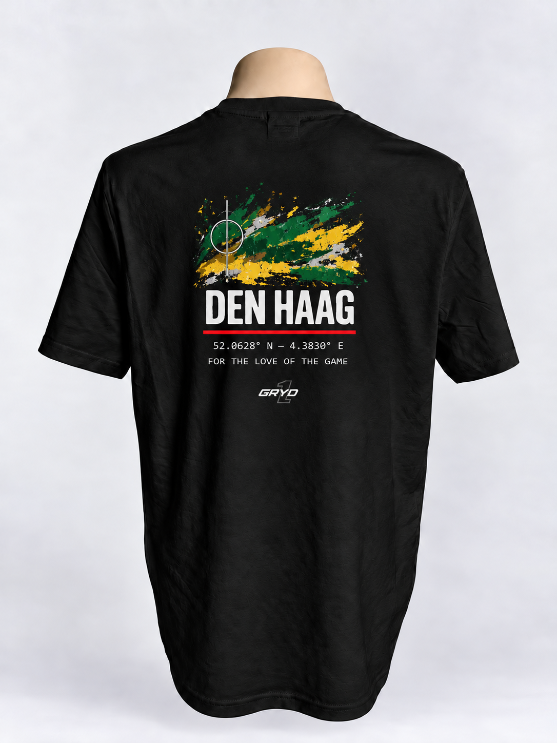 GRYD1 Stadium Den Haag T-shirt in black – rear view | Black