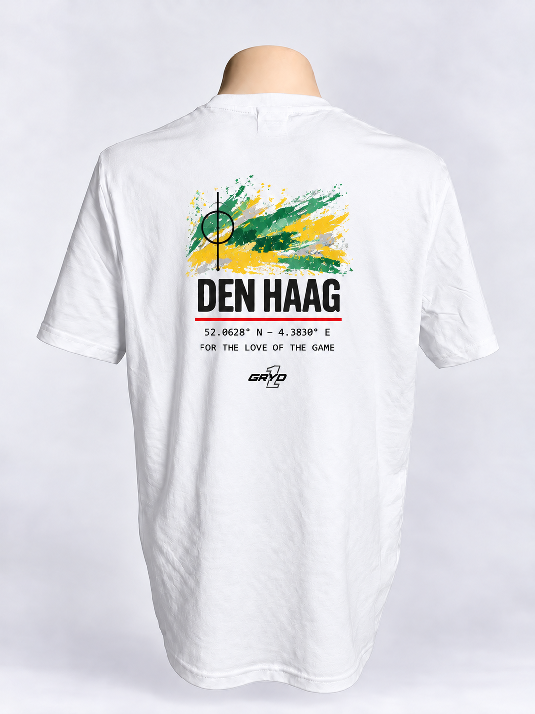 GRYD1 Stadium Den Haag T-shirt in white – rear view | White