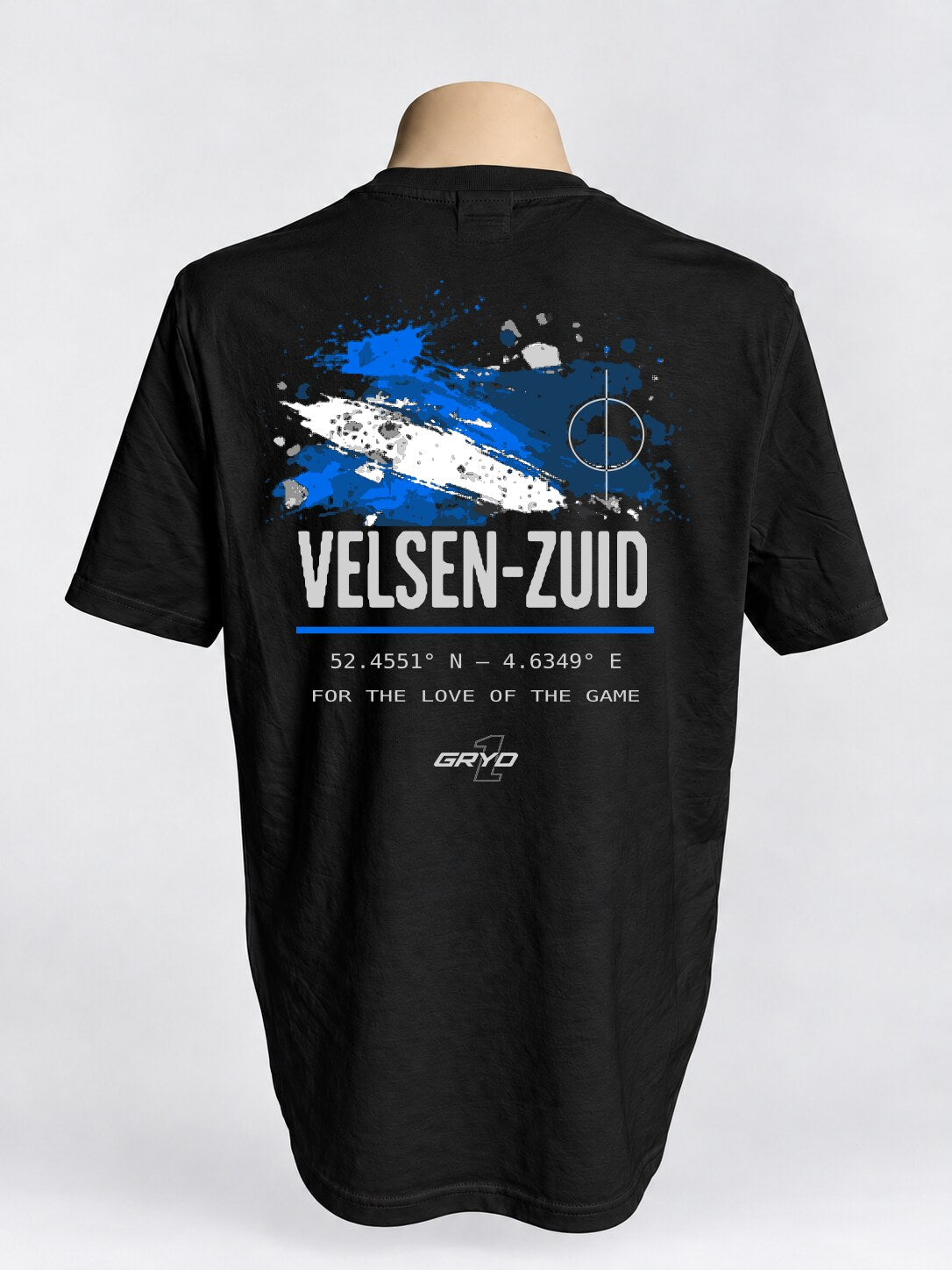 GRYD1 Stadium Velsen-Zuid T-shirt in black – rear view | Black