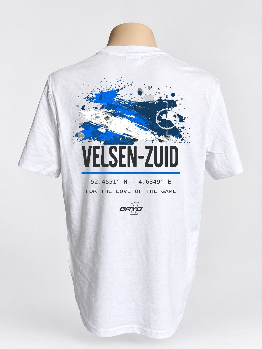 GRYD1 Stadium Velsen-Zuid T-shirt in white – rear view | White
