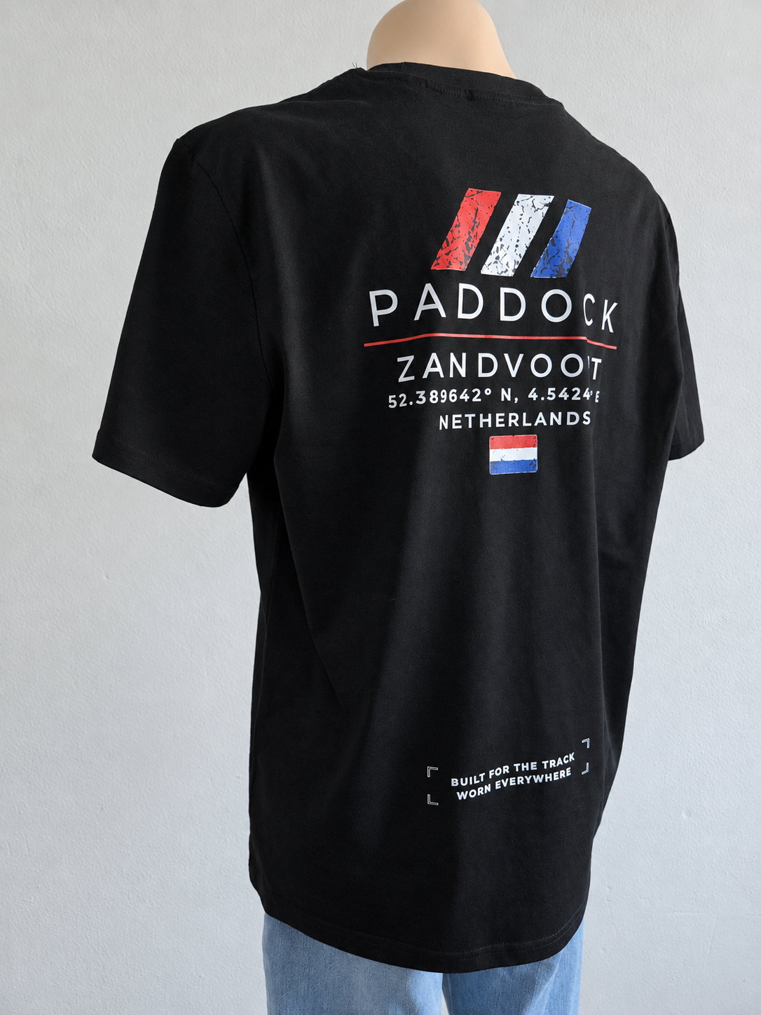 GRYD1 Paddock Zandvoort T-shirt in black – three-quarter rear view | Black