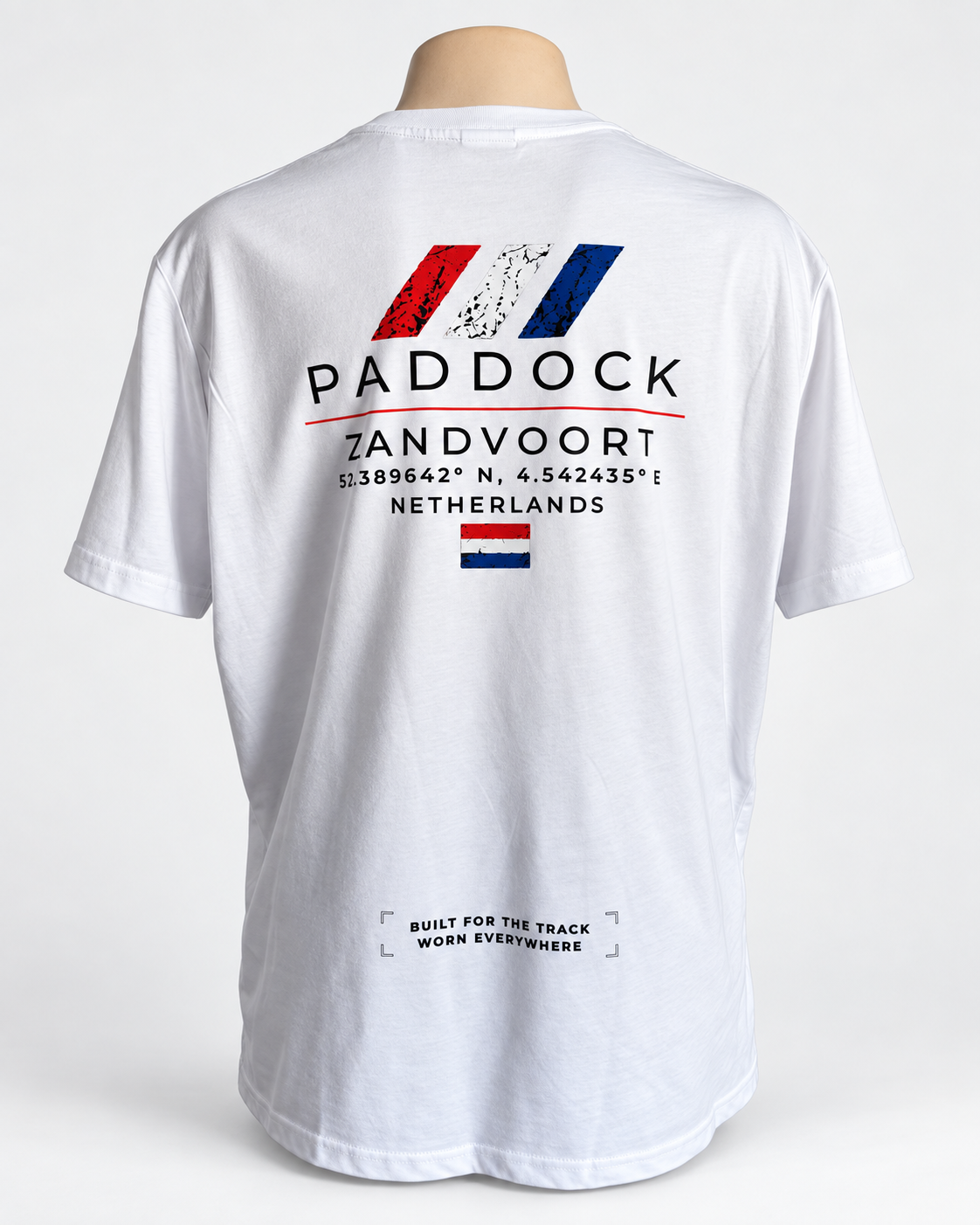 GRYD1 Paddock Zandvoort T-shirt in white – rear view | White